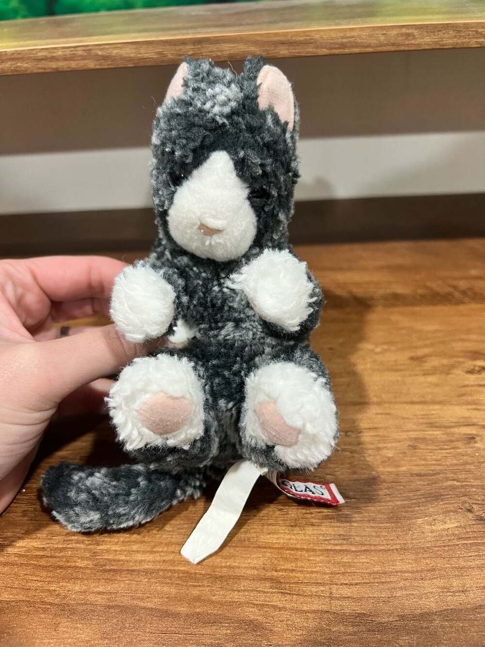 Douglas Cuddle Toys Lil' Baby Gray and White Kitten Plush
